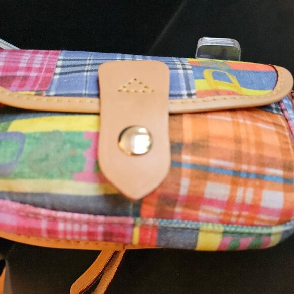 Dooney & Burke multi-colored plaid picnic ants wristlet. 6"X4" - Picture 5 of 5
